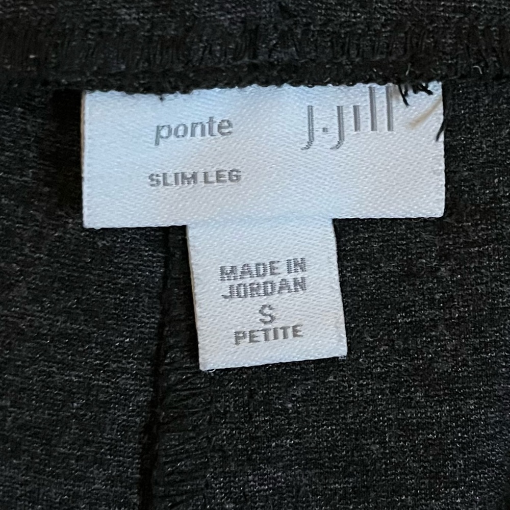J.Jill Ponte Slim Leg Granite Heather Pants size SP - Picture 10 of 11